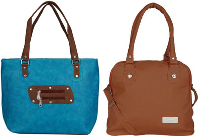 

Vera Stayle Hand-held Bag(Blue, Tan)