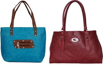 

Vera Stayle Hand-held Bag(Blue, Maroon)
