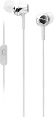 

Sony MDR-EX255AP Wired Headset with Mic(White, In the Ear)