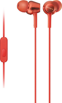

Sony MDR-EX255AP Wired Headset with Mic(Red, In the Ear)