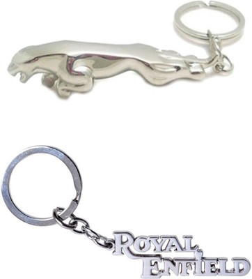 

Alexus Jaguar And Royal Enfield Metal Key Chain(Silver)