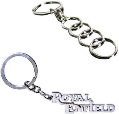 

Alexus Audi And Royal Enfield Metal Key Chain(Silver)