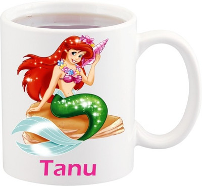 

ECO PRINT TANU Name Coffee Ceramic Mug(350 ml), Multicolor