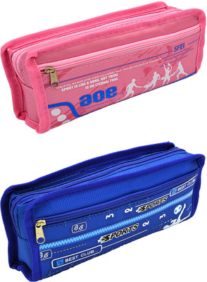 

Hrinkar Cartoon Printed Art Plastic Pencil Boxes(Set of 2, Multicolor)