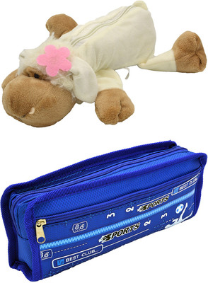 

Hrinkar Cartoon Animal and Printed Art Plastic Pencil Boxes(Set of 2, Multicolor)