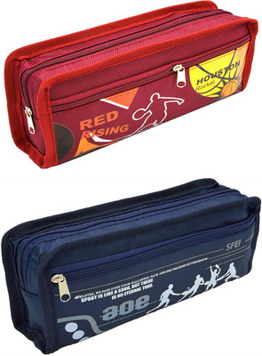 

Hrinkar Cartoon Printed Art Plastic Pencil Boxes(Set of 2, Multicolor)