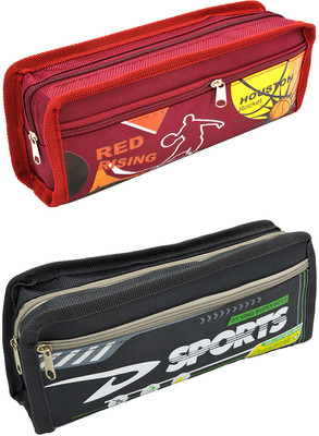 

Hrinkar Cartoon Printed Art Plastic Pencil Boxes(Set of 2, Multicolor)