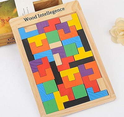 

Elloapic Wooden Tangram Jigsaw Tetris Puzzle Toy Educational Game(1 Pieces)