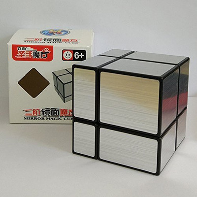 

Thinkmax Cubit Shengshou 2X2X2 Black Silver Mirror Square Block Cube Puzzle 5 7Cm Twisted +One Customized Cube Bag(1 Pieces)