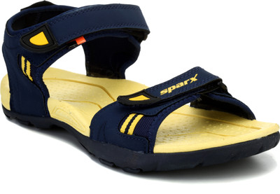 

Sparx Men Navy Blue Yellow Sports Sandals