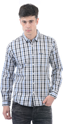 

Pepe Jeans Men's Checkered Casual White, Black, Blue Shirt