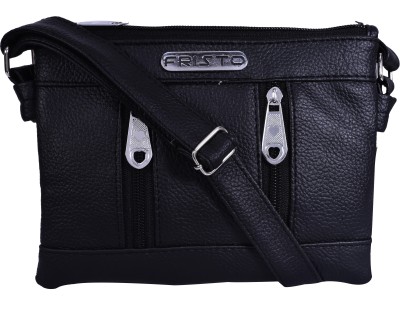 

Fristo Women Casual Black PU Sling Bag