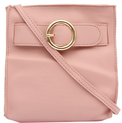 

Pepgirls Girls Casual Pink Leatherette Sling Bag