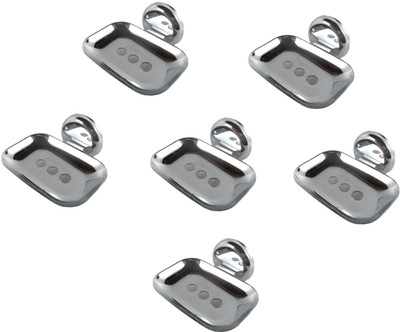 

DECZO Platinum Look Set of 6 Stainless Steel Soap Holders(Silver)