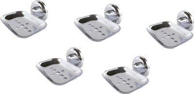 

DECZO Style Set of 5 Stainless Steel Soap Holders(Silver)