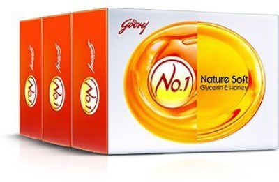 

Godrej No.1 Nature Soft Glycerin & Honey Soap(225 g, Pack of 3)