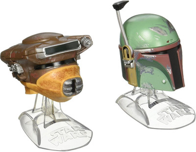 

Hasbro Star Wars Black Series Titanium Series Boba Fett & Princess Leia Organa (Boushh) Helmets(Black)