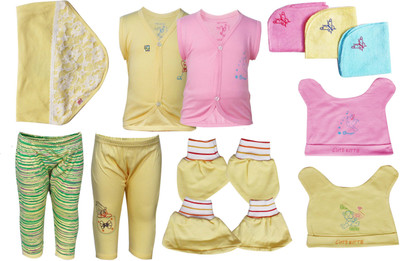 

Jo Kids Wear Baby Apparel gift set(Yellow)
