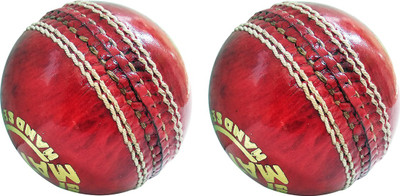 

Golddust Match Genuine Leather Hand Sewn Cricket Leather Ball(Pack of 2, Red)