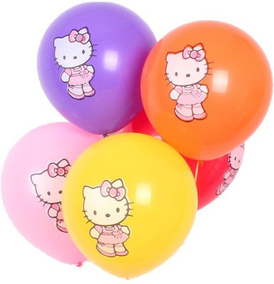 

PartyballoonsHK Printed Cartoon Character Hello Kitty Balloon(Multicolor, Pack of 5)