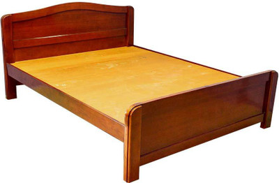 

Zam Zam Furniture Simple Solid Wood King Bed(Finish Color - Teak wood color)