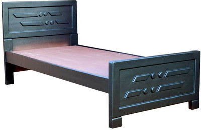 Zam Zam Furniture Star Solid Wood Single Bed(Finish Color - Walnut color)
