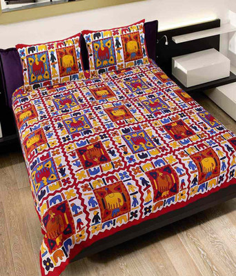 

Fagna Creation Cotton Double Printed Bedsheet(Pack of 1, Multicolor)