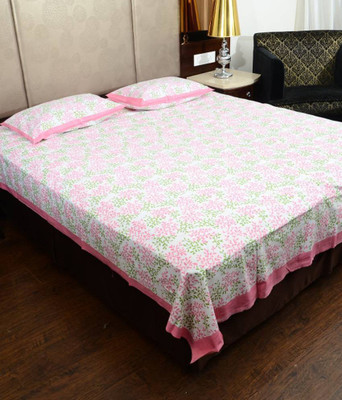 

clarks creation Cotton Double Printed Bedsheet(Pack of 1, Multicolor)