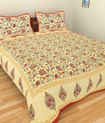 

Fagna Creation Cotton Double Printed Bedsheet(Pack of 1, Multicolor)