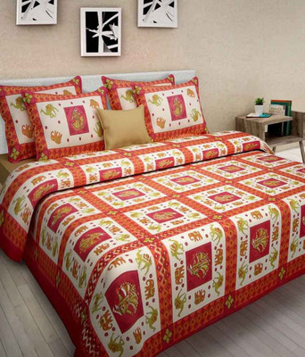 

Fagna Creation Cotton Double Printed Bedsheet(Pack of 1, Multicolor)
