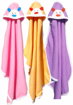 

BRANDONN Embroidered  Hooded Baby Blanket(Polyester, Multicolor