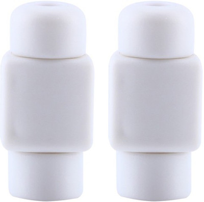 

SRP eShop White Color Lighting USB Cable Protector Saver (for Apple iPhone/iPad/Ear phone) 1 Set(2 Pieces) Cable Drop Clip(White)