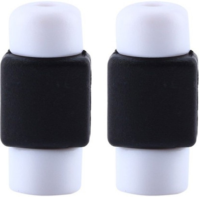 

SRP eShop Black Color Lighting USB Cable Protector Saver (for Apple iPhone/iPad/Ear phone) 1 Set(2 Pieces) Cable Drop Clip(Black)