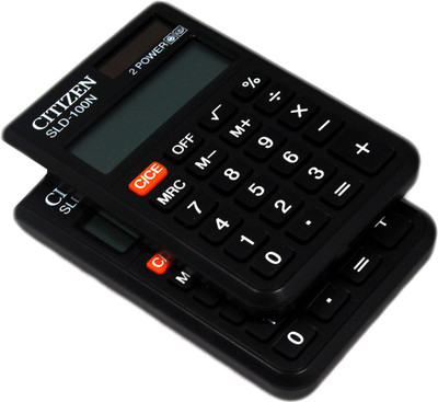 

Citizen |Pack of 2| SLD-100N Stealodeal |Pack of 2| SLD-100N Basic Calculator(8 Digit)
