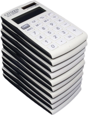 

Citizen |Pack of 10| SLD-322BK Stealodeal |Pack of 10| SLD-322BK Basic Calculator(8 Digit)