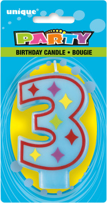 

Funcart BIRTHDAY CANDLE "3" Candle(Multicolor, Pack of 1)
