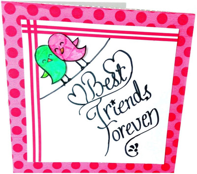 

rmantra Best Friend Greeting Card(Pink, Pack of 1)