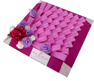 

Jainco Star Chocolates Tapper Tray 1 Type of Chocolate Gift Pack Pink Colour Caramels(44)
