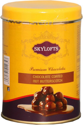 

Skylofts 100gms Covered Nut Butterscotch Tin Pack with rakhi combo Bars(100 g)