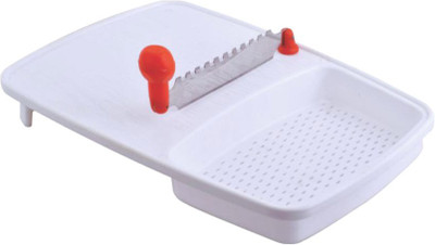 Alpyog Plastic Cut And wash Vegetable & Fruits Cutting chopping Board With Stainless Steel Bled Vegetable & Fruit Chopper(1 Vegetable and Fruit Cutting Board)