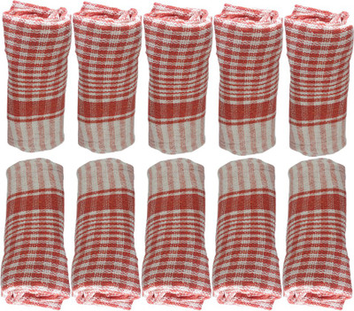 Elph Cotton 18*18 Wet and Dry Cotton Cleaning Cloth(Pack of 10)