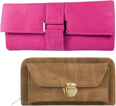 

Lady bar Casual Pink, Brown Clutch, Brown;pink
