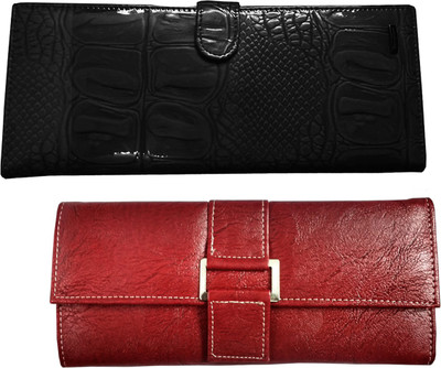 

Lady bar Casual Black, Red Clutch
