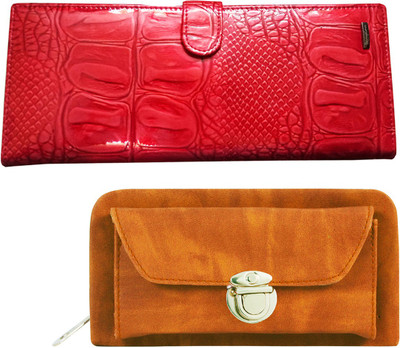 

Lady bar Casual Red, Tan Clutch