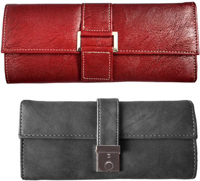 

Lady bar Casual Red, Grey Clutch, Grey;red