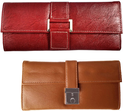 

Lady bar Casual Red, Tan Clutch