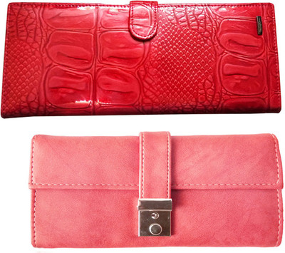 

Lady bar Casual Red, Pink Clutch, Pink;red