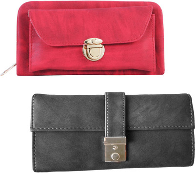 

Lady bar Casual Red, Grey Clutch, Grey;red