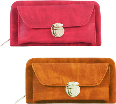 

Lady bar Casual Red, Tan Clutch