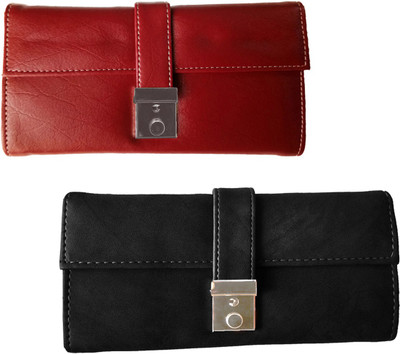 

Lady bar Casual Red, Black Clutch, Black;red